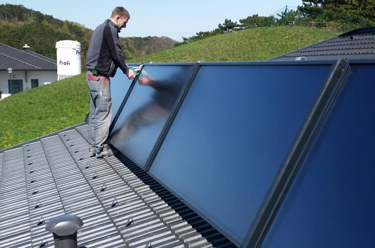 Solaranlage für Warmwasser und Heizung